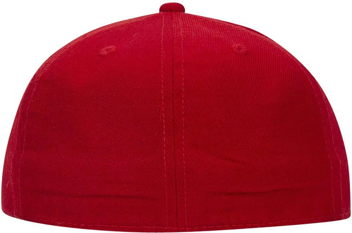 Otto 123-969 ?Otto Fit’ 6 Panel Mid Profile Flat Visor Baseball Cap - Red