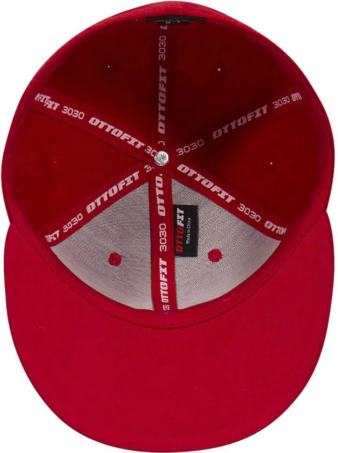 Otto 123-969 ?Otto Fit’ 6 Panel Mid Profile Flat Visor Baseball Cap - Red
