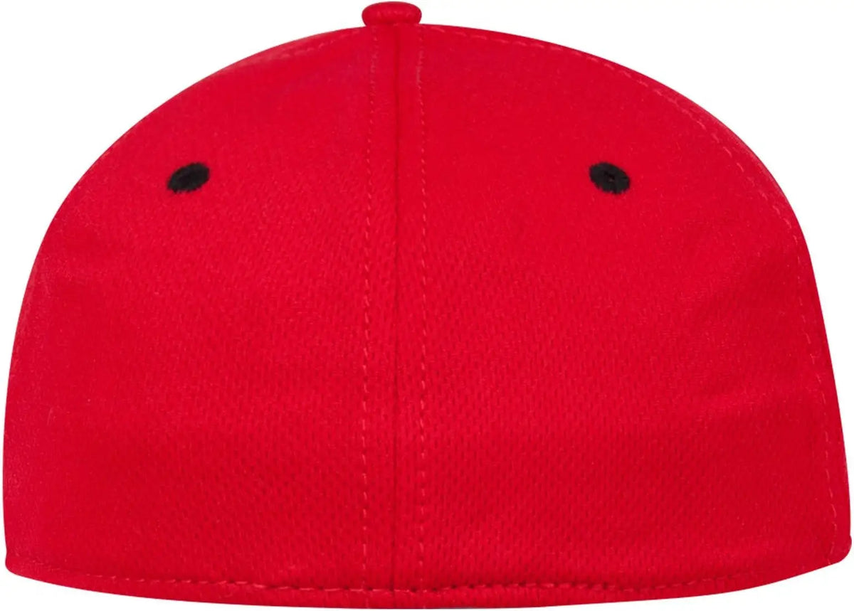 Otto 124-1159 ?Otto Flex’ Fitted 6 Panel Low Profile Baseball Cap - Red/blk - 7’’ - 7 1/4’’