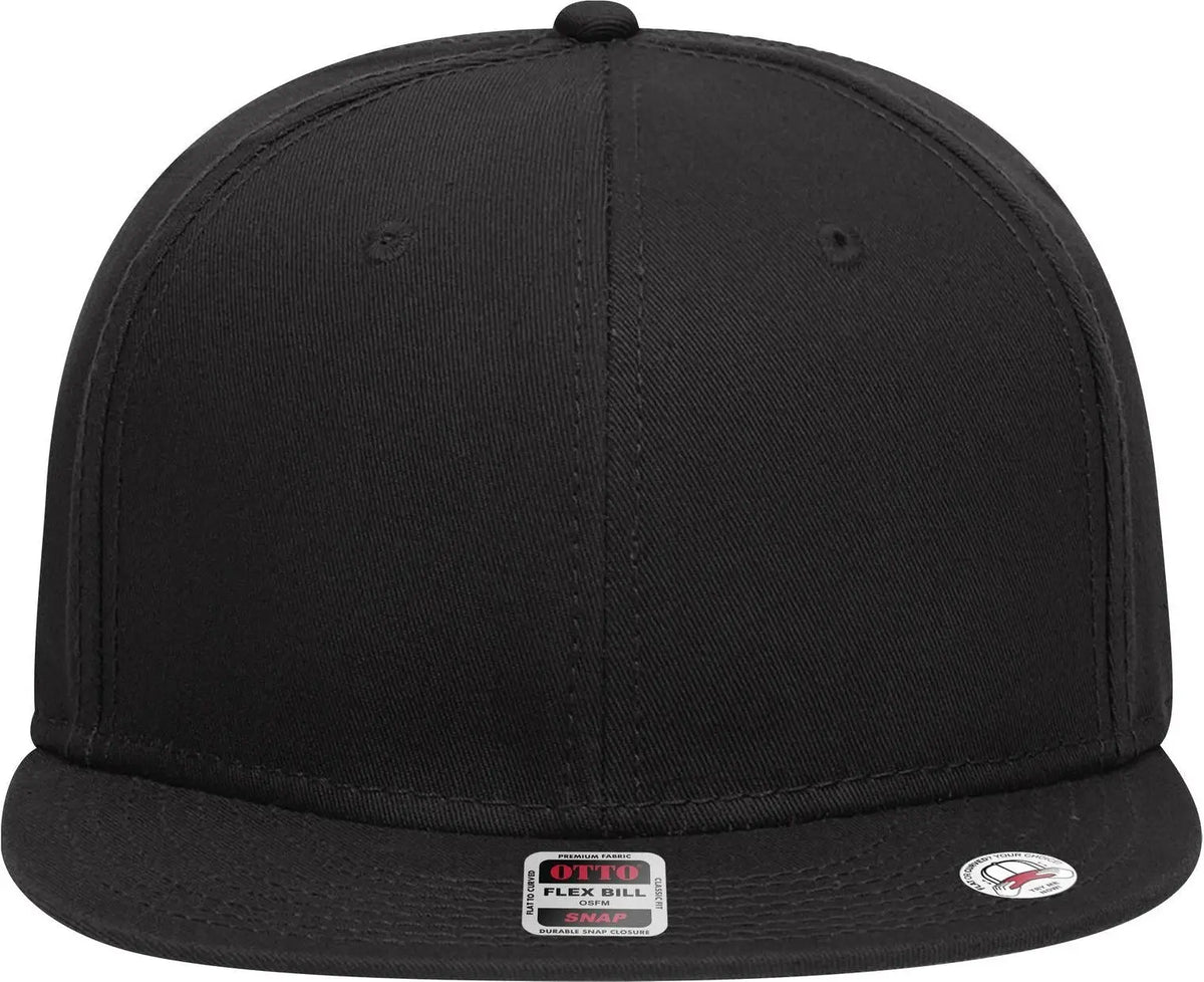 Otto 125-1038 ?Snap” 6 Panel Pro Style Snapback Cap - Black
