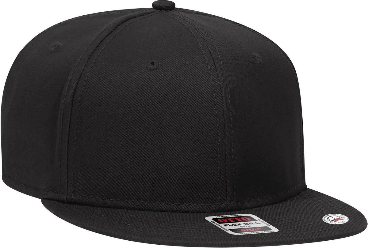 Otto 125-1038 ?Snap” 6 Panel Pro Style Snapback Cap - Black