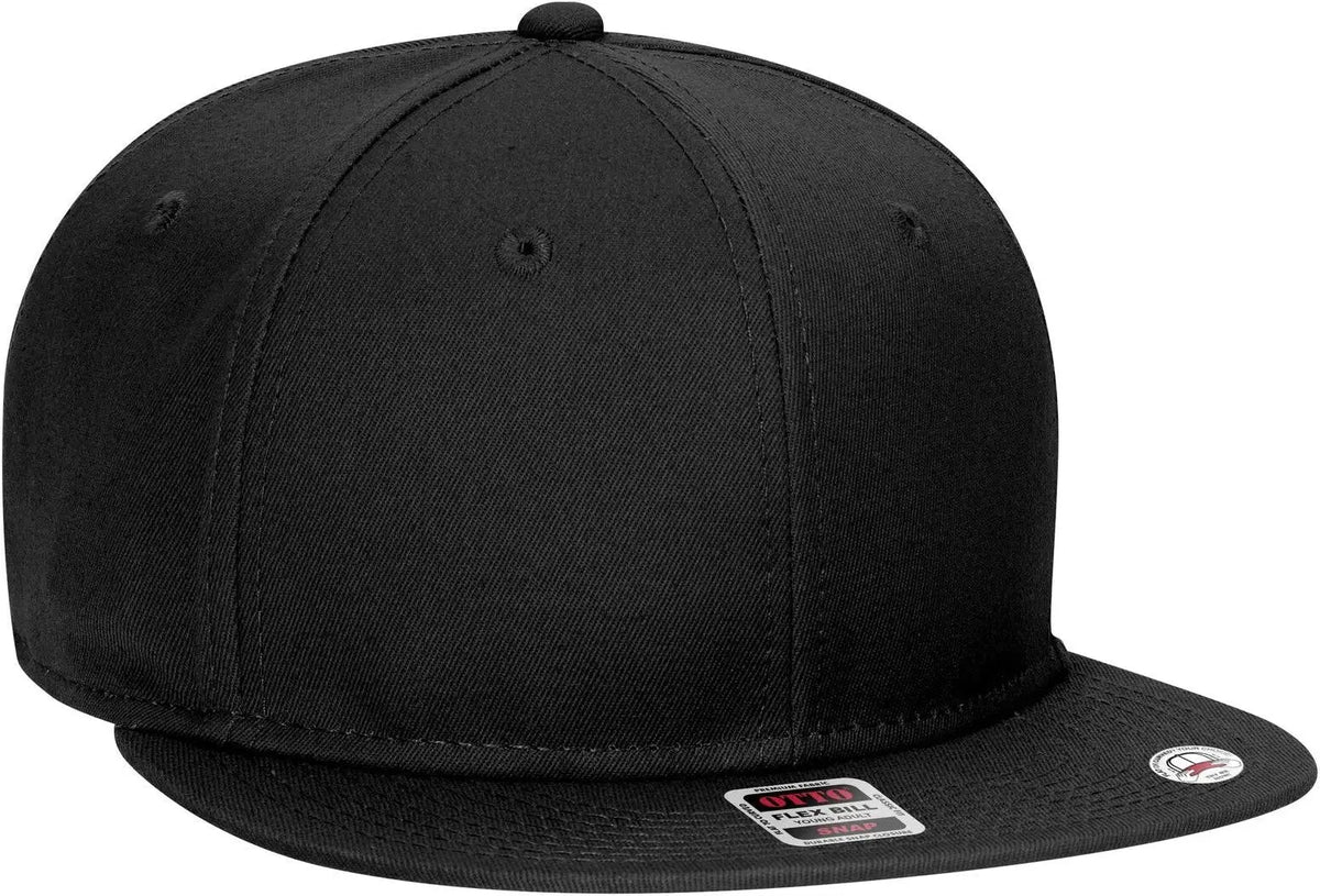 Otto 125-1038 ?Snap” 6 Panel Pro Style Snapback Cap - Black