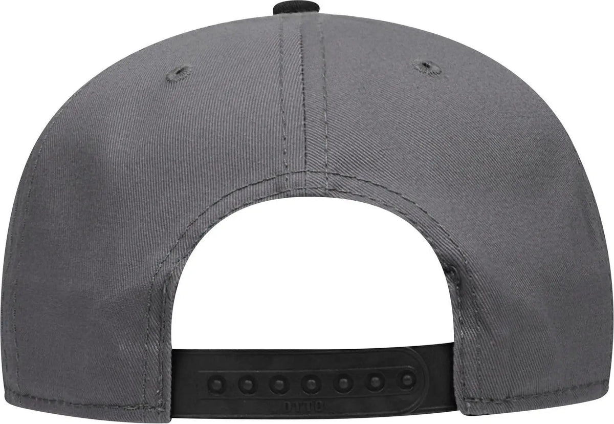 Otto 125-1038 ?Snap” 6 Panel Pro Style Snapback Cap - Blk/ch.gry/ch.gry - 1/2’’ - 7 5/8’’