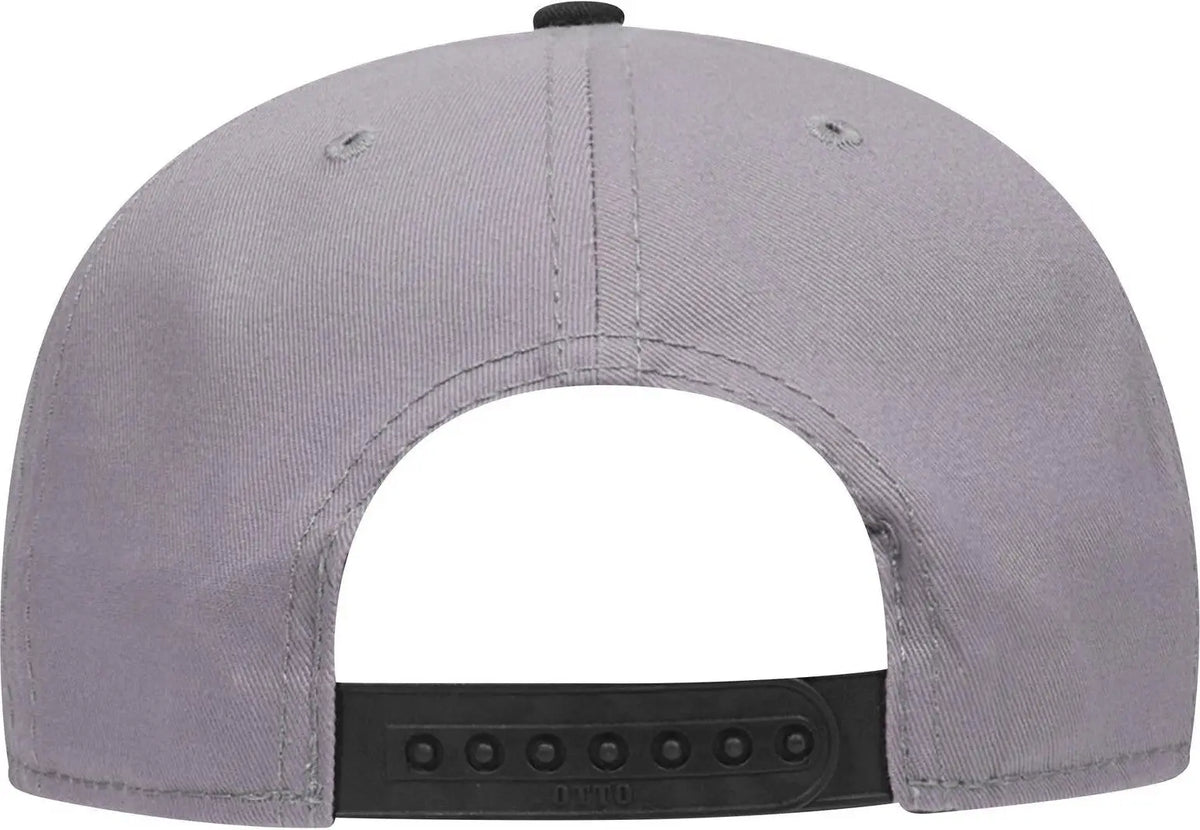 Otto 125-1038 ?Snap” 6 Panel Pro Style Snapback Cap - Blk/gry/gry