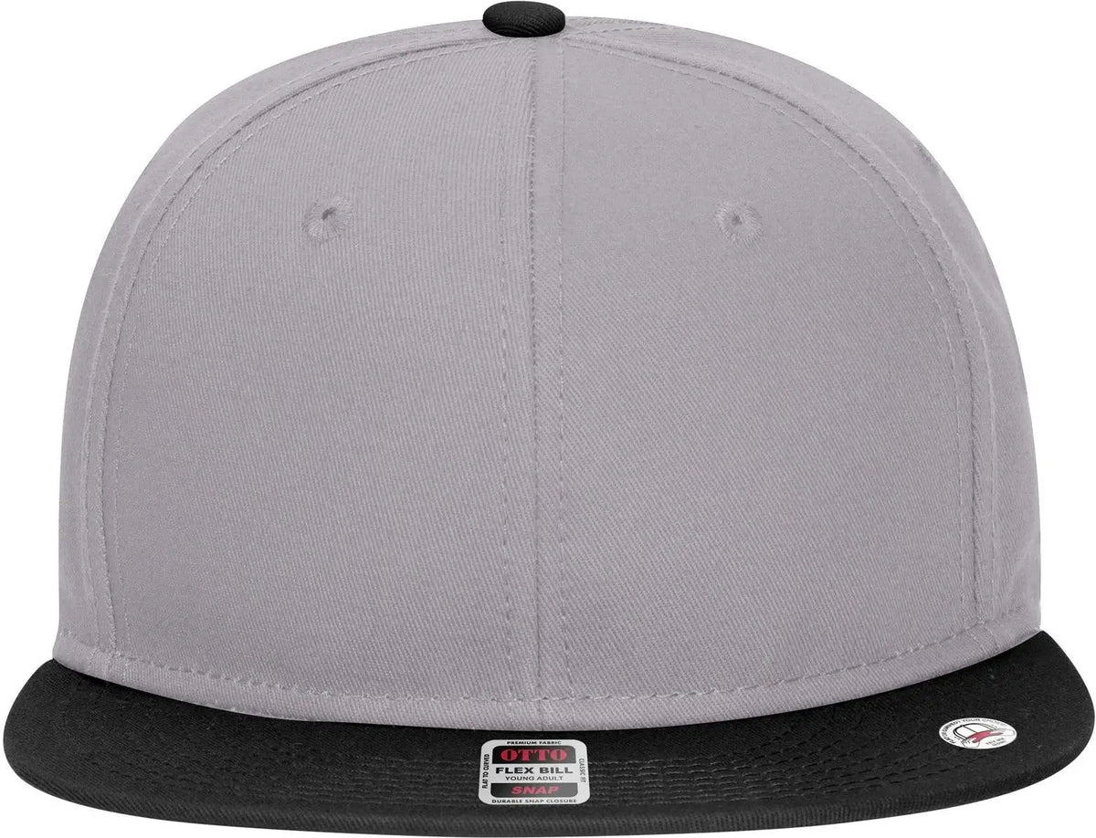Otto 125-1038 ?Snap” 6 Panel Pro Style Snapback Cap - Blk/gry/gry