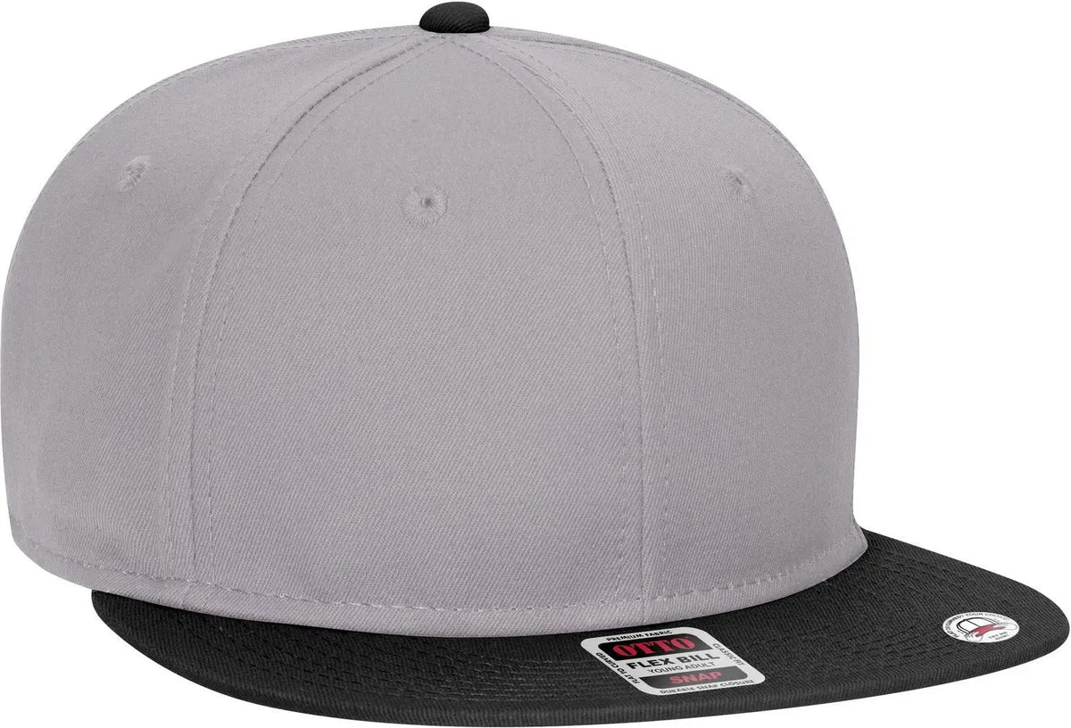 Otto 125-1038 ?Snap” 6 Panel Pro Style Snapback Cap - Blk/gry/gry