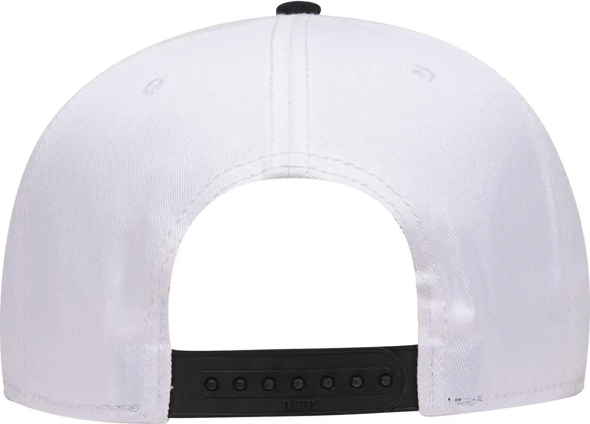 Otto 125-1038 ?Snap” 6 Panel Pro Style Snapback Cap - Blk/wht/wht - 1/2’’ - 7 5/8’’