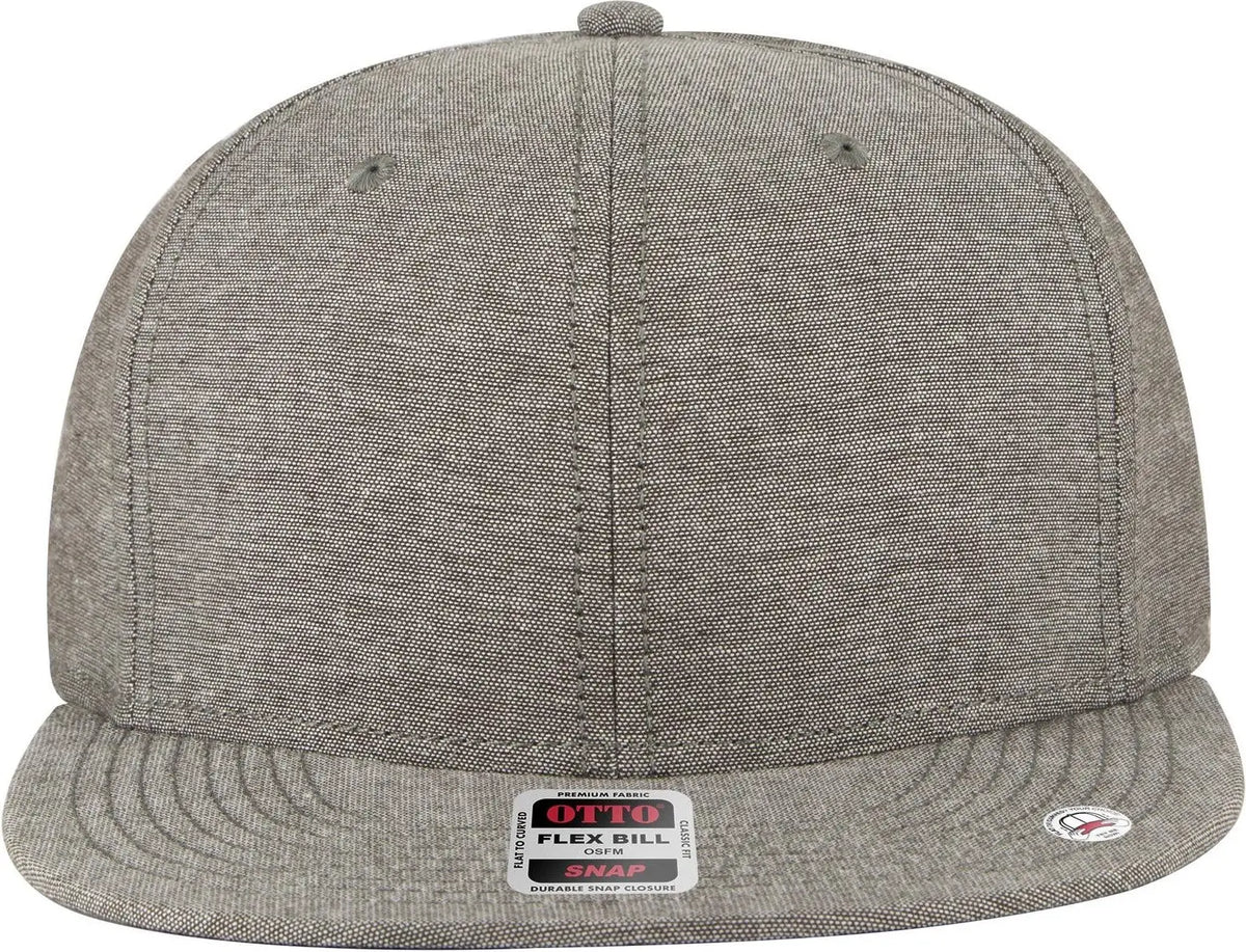 Otto 125-1038 ?Snap” 6 Panel Pro Style Snapback Cap - Char. Gray - 1/2’’ - 7 5/8’’