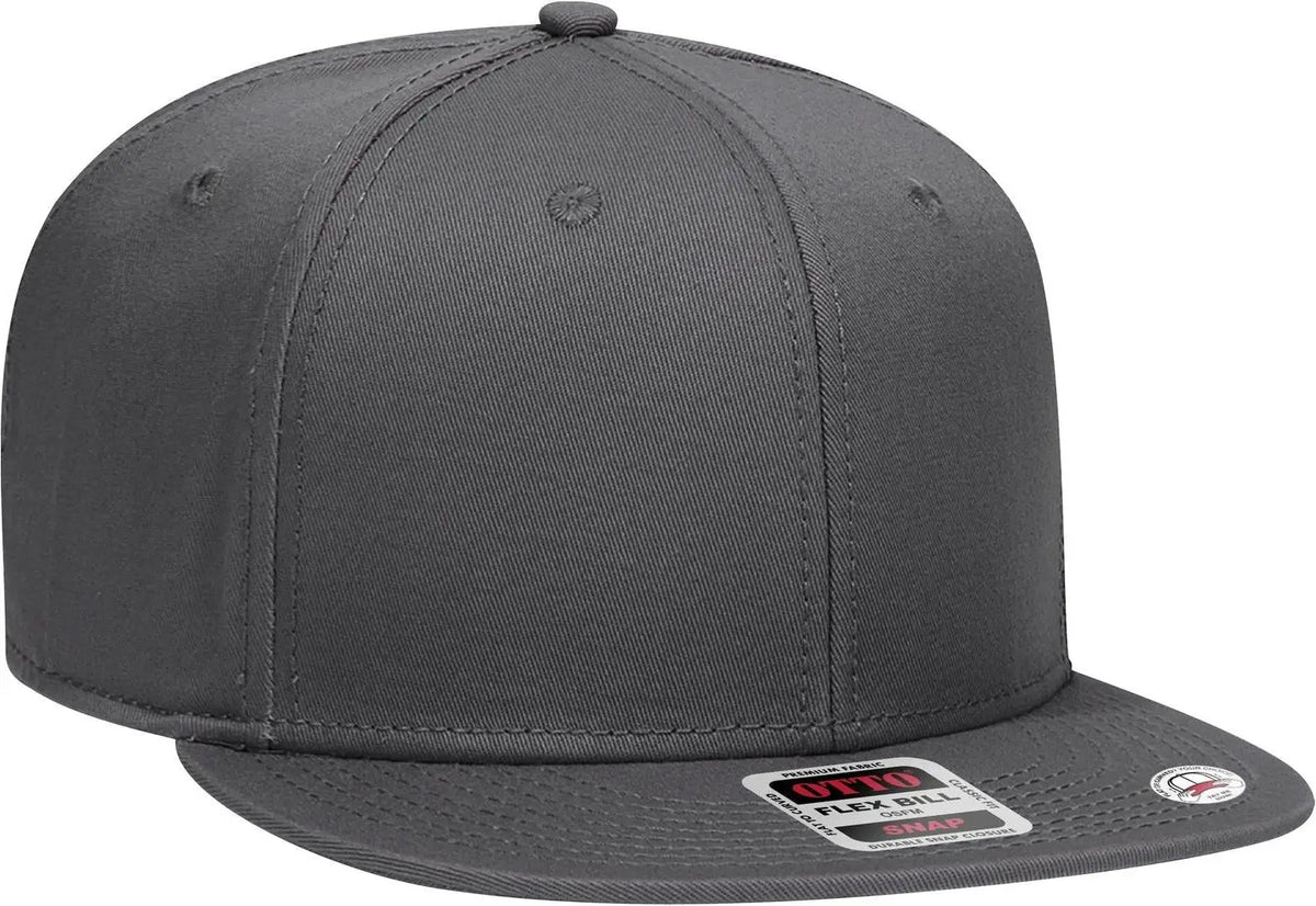 Otto 125-1038 ?Snap” 6 Panel Pro Style Snapback Cap - Char. Gray - 1/2’’ - 7 5/8’’