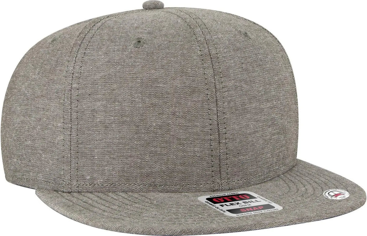 Otto 125-1038 ?Snap” 6 Panel Pro Style Snapback Cap - Char. Gray - 1/2’’ - 7 5/8’’