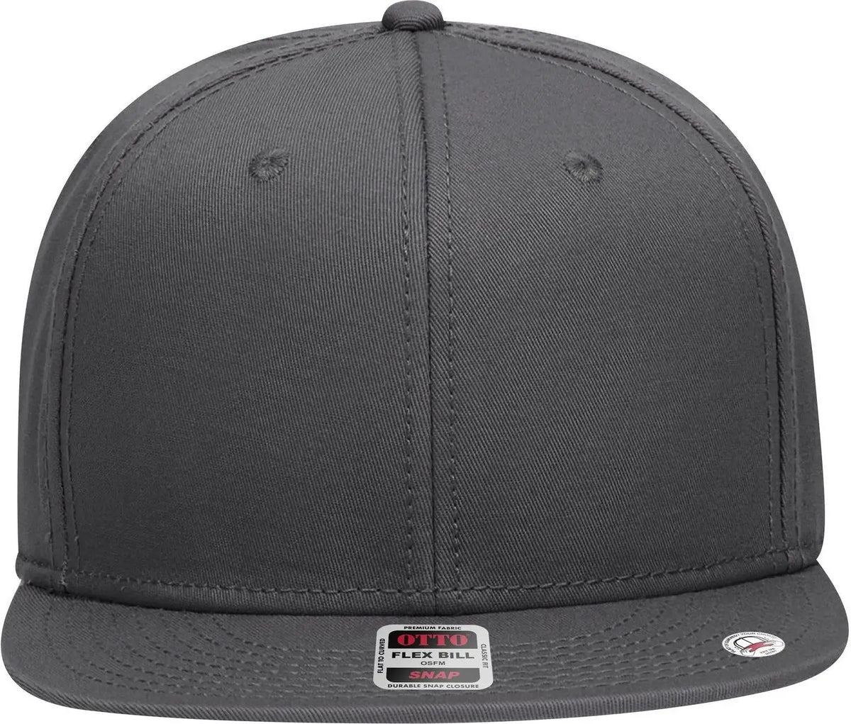 Otto 125-1038 ?Snap” 6 Panel Pro Style Snapback Cap - Char. Gray