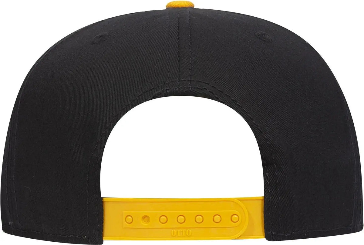 Otto 125-1038 ?Snap” 6 Panel Pro Style Snapback Cap - Gld/blk/blk - 1/2’’ - 7 5/8’’
