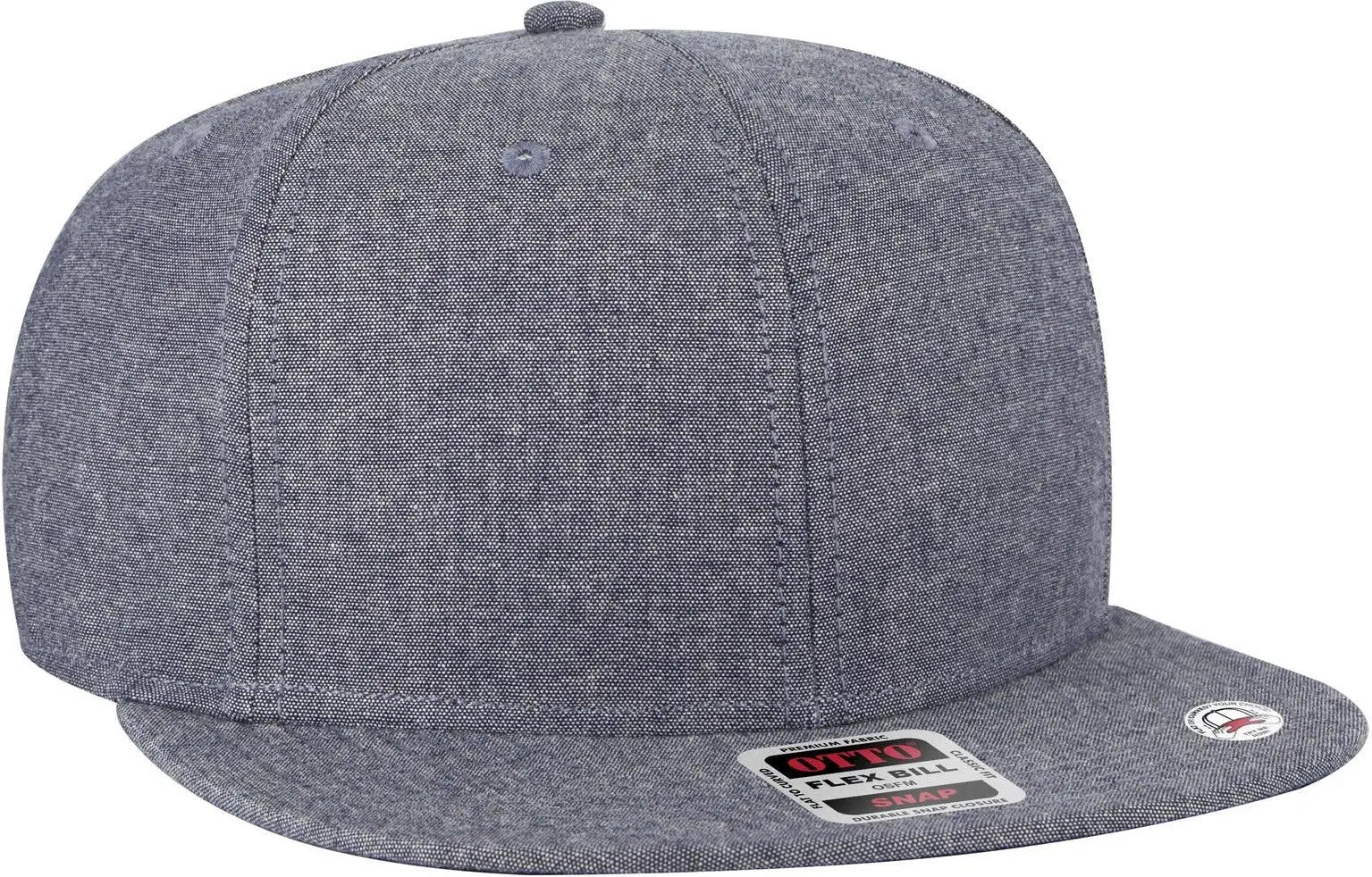 Otto 125-1038 ?Snap” 6 Panel Pro Style Snapback Cap - Navy - 1/2’’ - 7 5/8’’