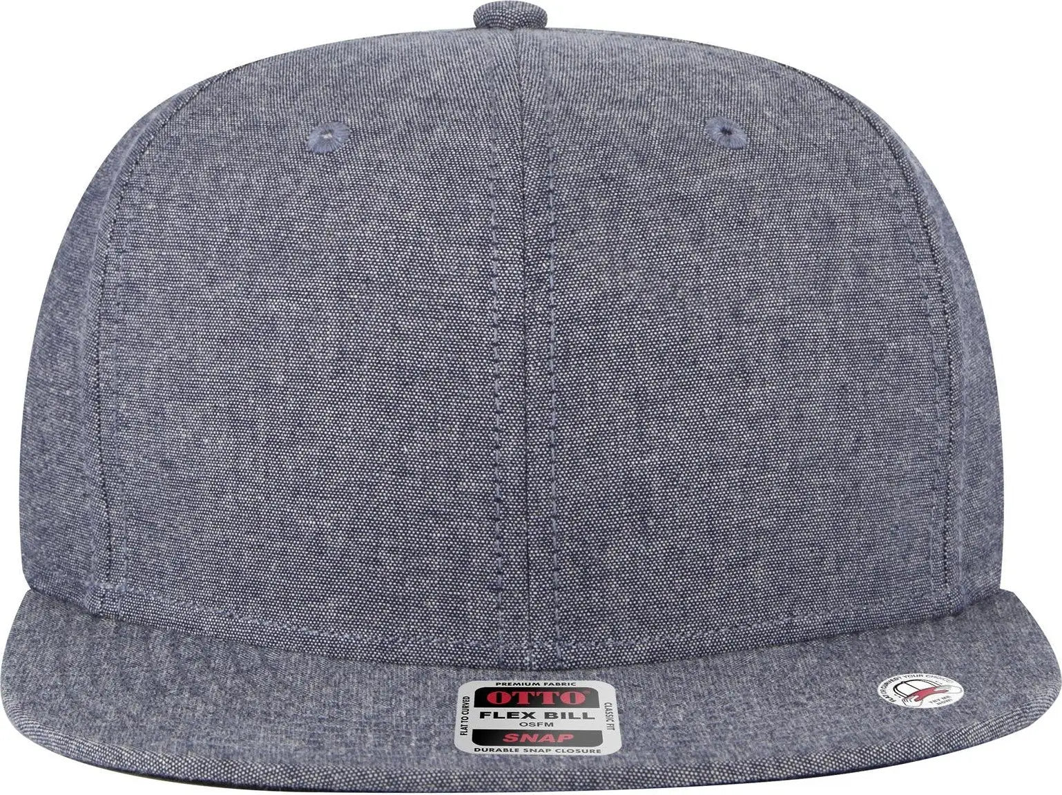 Otto 125-1038 ?Snap” 6 Panel Pro Style Snapback Cap - Navy - 1/2’’ - 7 5/8’’