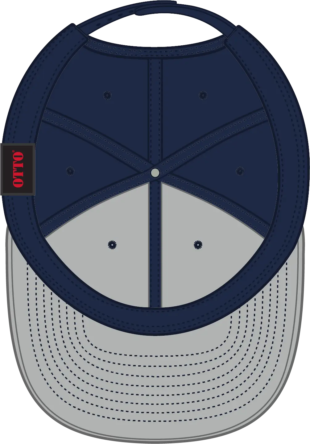 Otto 125-1038 ?Snap” 6 Panel Pro Style Snapback Cap - Navy