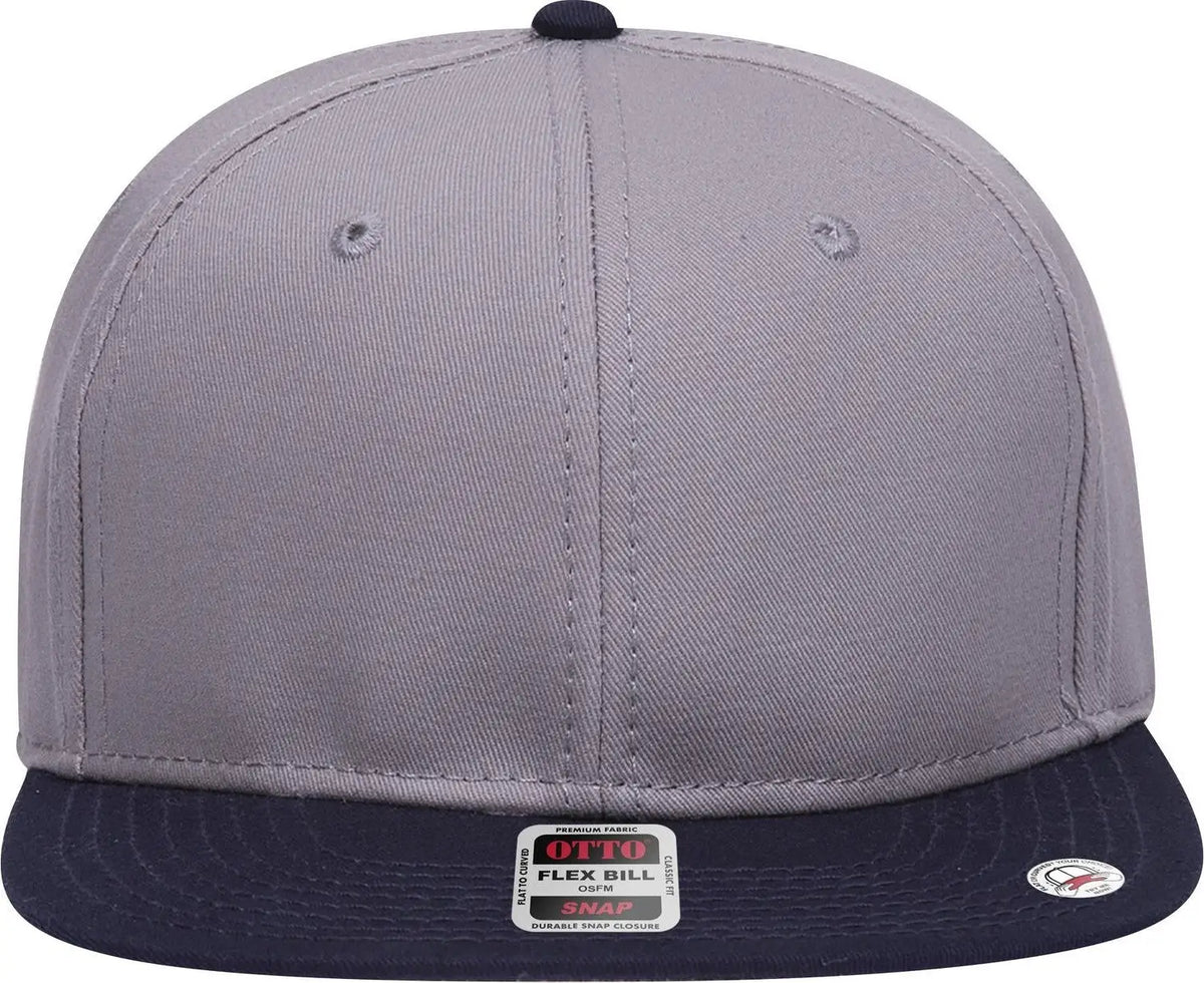 Otto 125-1038 ?Snap” 6 Panel Pro Style Snapback Cap - Nvy/gry/gry - 1/2’’ - 7 5/8’’