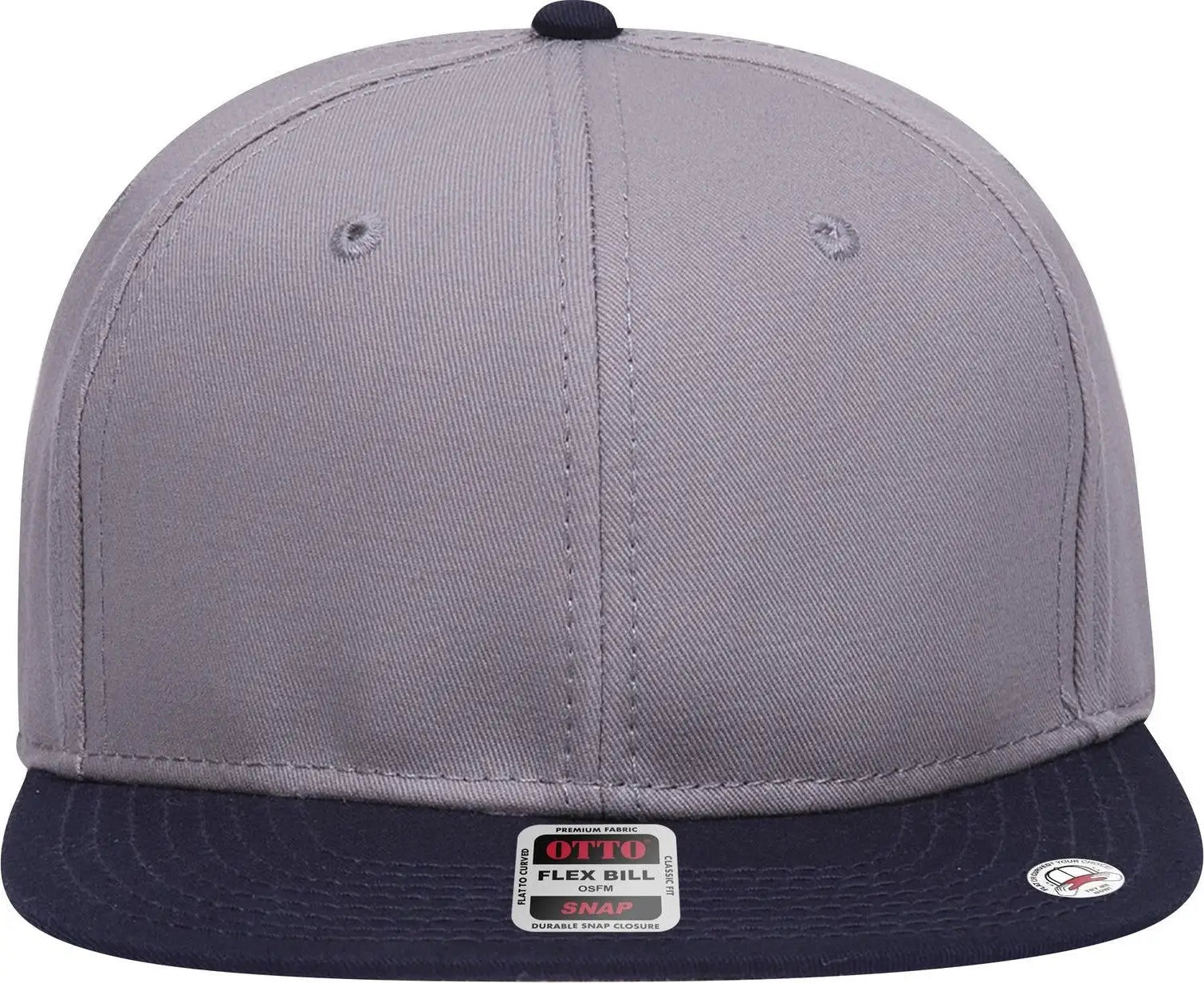 Otto 125-1038 ?Snap” 6 Panel Pro Style Snapback Cap - Nvy/gry/gry - 1/2’’ - 7 5/8’’