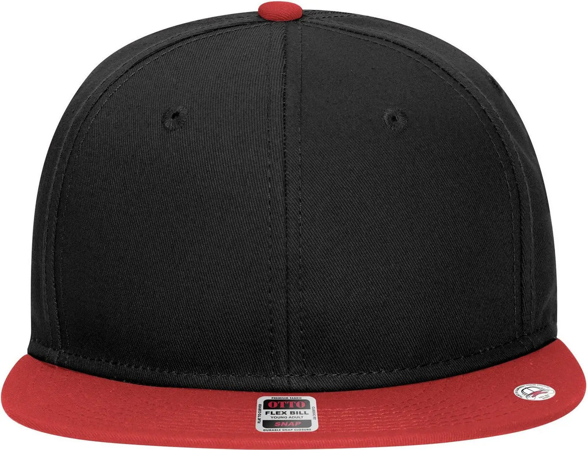 Otto 125-1038 ?Snap” 6 Panel Pro Style Snapback Cap - Red/blk/blk