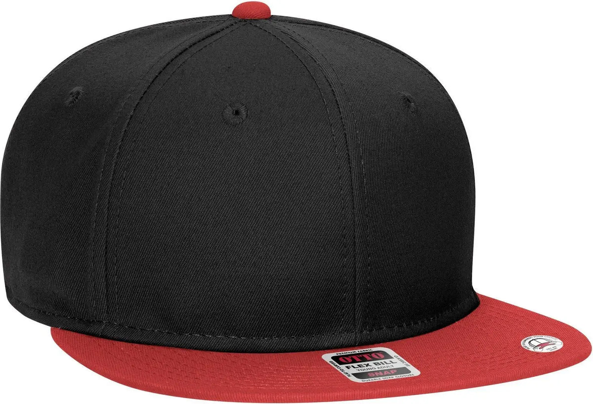 Otto 125-1038 ?Snap” 6 Panel Pro Style Snapback Cap - Red/blk/blk