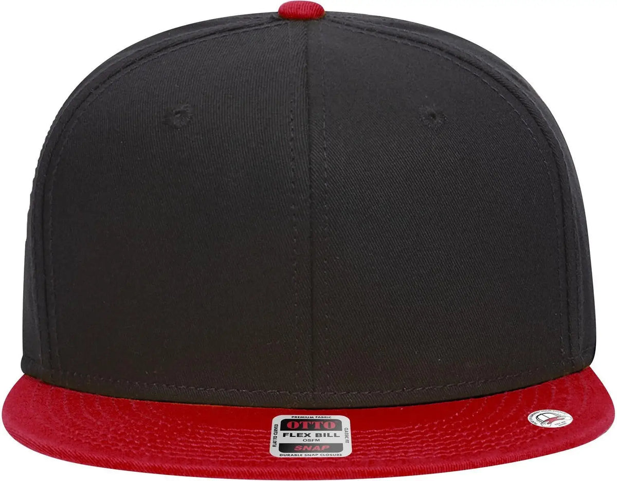 Otto 125-1038 ?Snap” 6 Panel Pro Style Snapback Cap - Red/blk/blk
