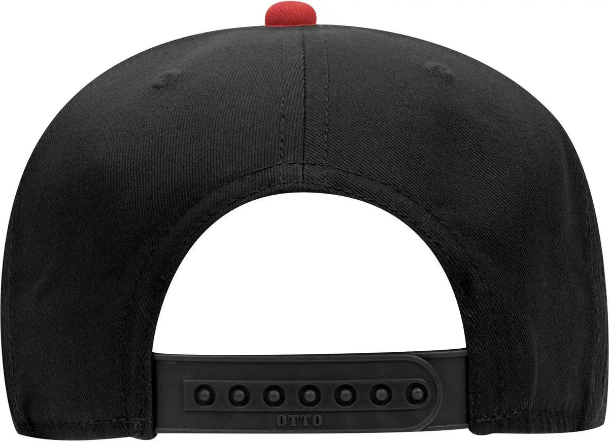 Otto 125-1038 ?Snap” 6 Panel Pro Style Snapback Cap - Red/blk/blk