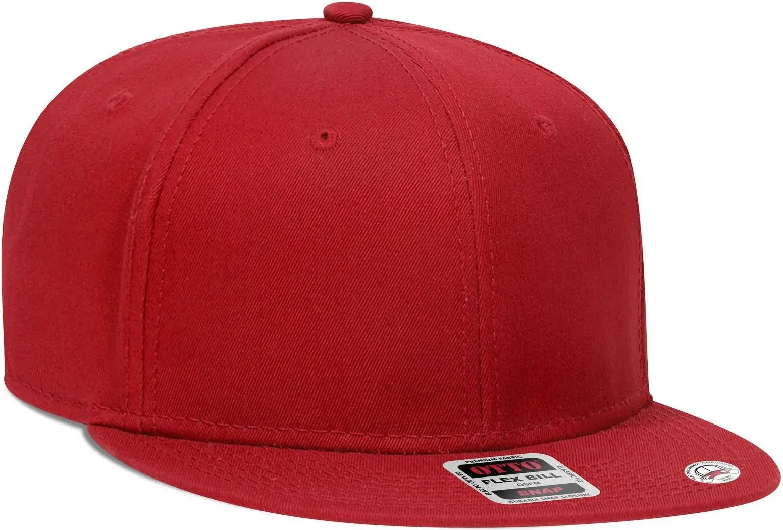 Otto 125-1038 ?Snap” 6 Panel Pro Style Snapback Cap - Red