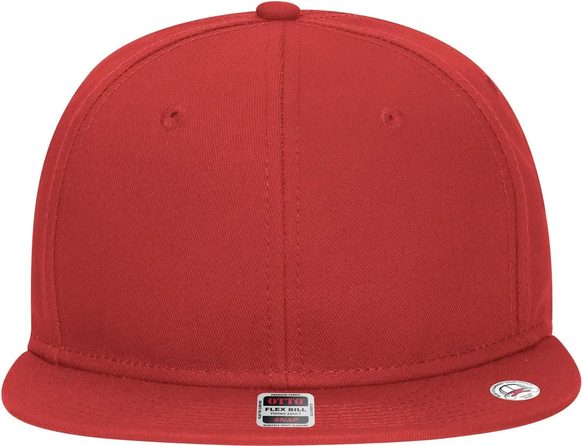 Otto 125-1038 ?Snap” 6 Panel Pro Style Snapback Cap - Red