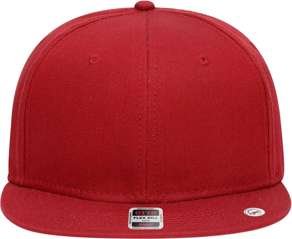 Otto 125-1038 ?Snap” 6 Panel Pro Style Snapback Cap - Red