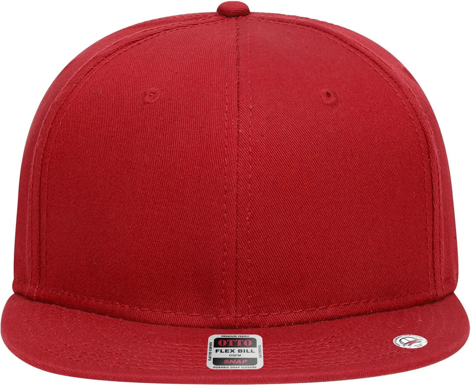 Otto 125-1038 ?Snap” 6 Panel Pro Style Snapback Cap - Red