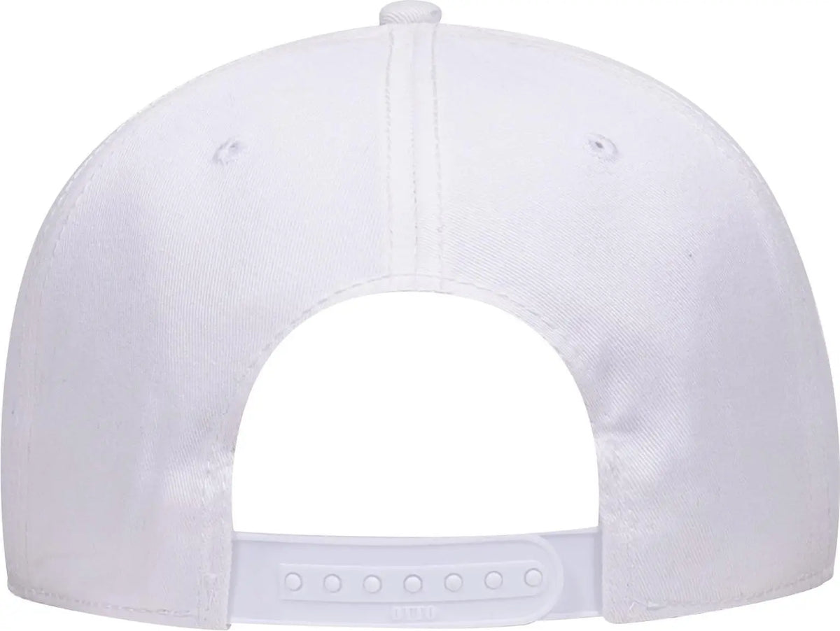 Otto 125-1038 ?Snap” 6 Panel Pro Style Snapback Cap - White - 1/2’’ - 7 5/8’’