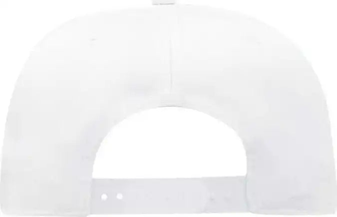 Otto 125-1038 Superior Cotton Twill Flat Visor Snapback Pro Style Cap - White - one Size Fits Most