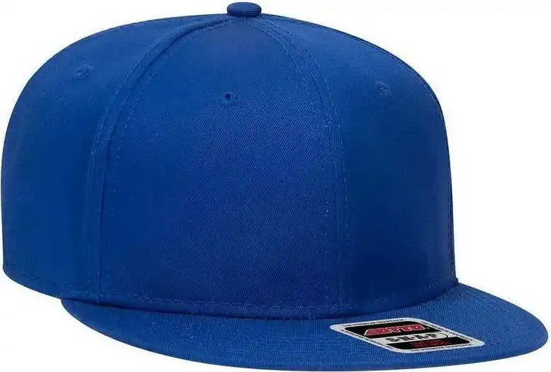 Otto 125-1038 Superior Cotton Twill Flat Visor Snapback Pro Style Cap - Royal - one Size Fits Most