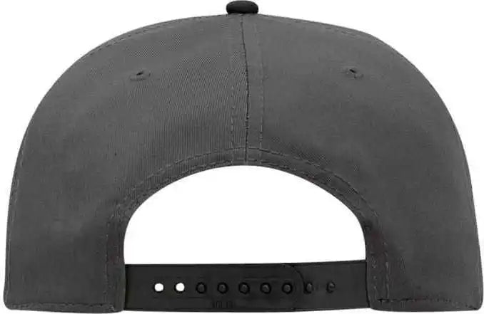 Otto 125-1038 Superior Cotton Twill Flat Visor Snapback Pro Style Cap - Black Charcoal - Dark Gray / one Size Fits Most