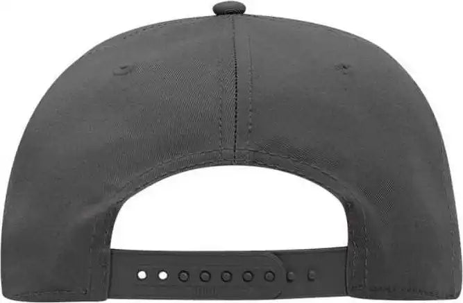 Otto 125-1038 Superior Cotton Twill Flat Visor Snapback Pro Style Cap - Charcoal Gray - Dark / one Size Fits Most