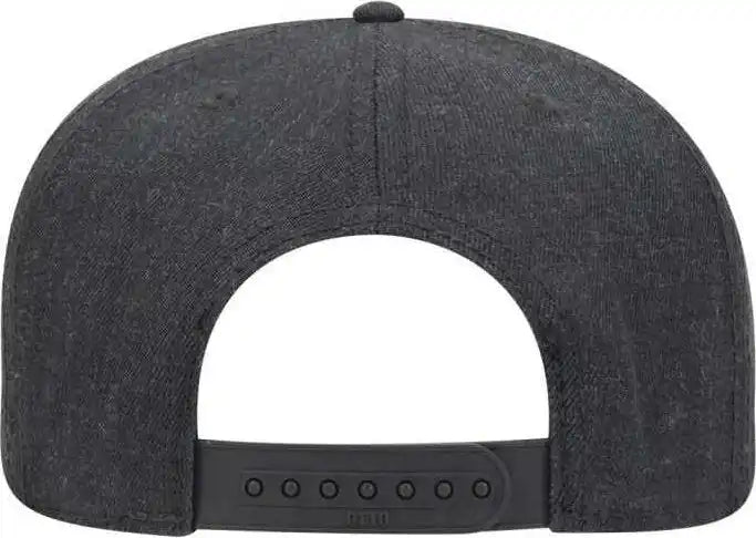 Otto 125-1054 Snap 6 Panel Mid Profile Snapback Cap - Heather Black - one Size Fits Most