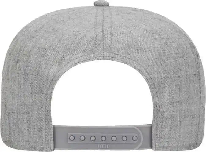 Otto 125 1054 Snap 6 Panel Mid Profile Snapback Cap Heather Gray / one Size Fits Most