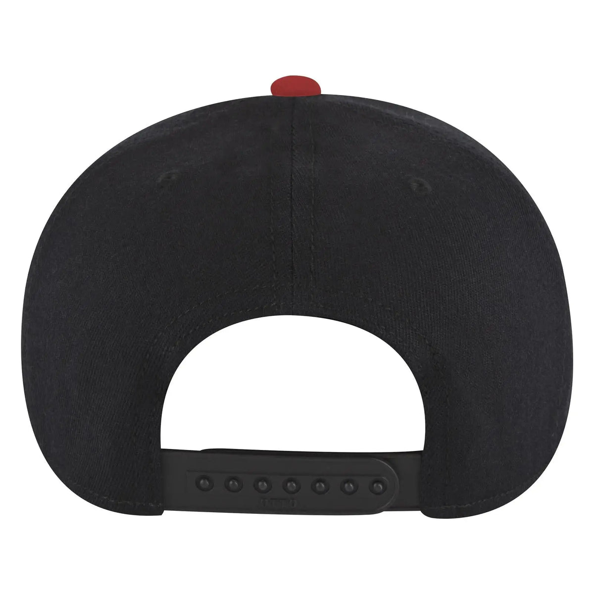 Otto 125-1323 ?Otto Comfy Fit’ 6 Panel Pro Style Snapback Cap - Red/blk/blk - 7 3/8’’ - 5/8’’