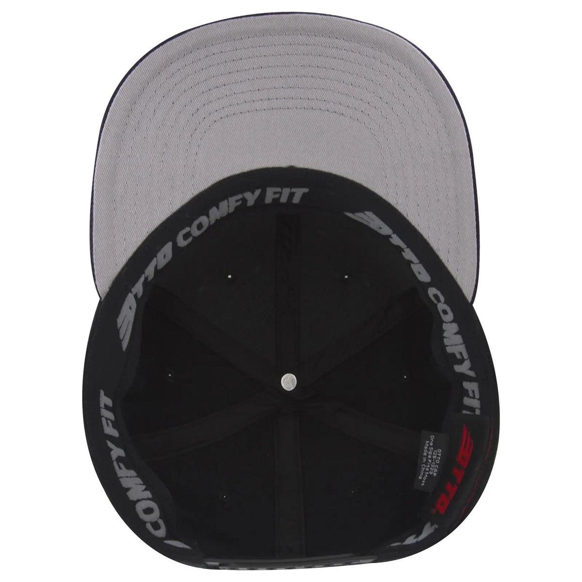 Otto 125-1323 ?Otto Comfy Fit’ 6 Panel Pro Style Snapback Cap - Black - 7 3/8’’ - 5/8’’