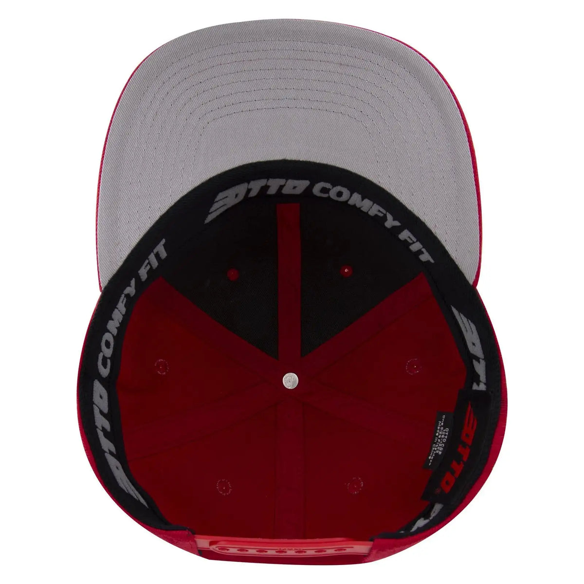 Otto 125-1323 ?Otto Comfy Fit’ 6 Panel Pro Style Snapback Cap - Red - 7 3/8’’ - 5/8’’