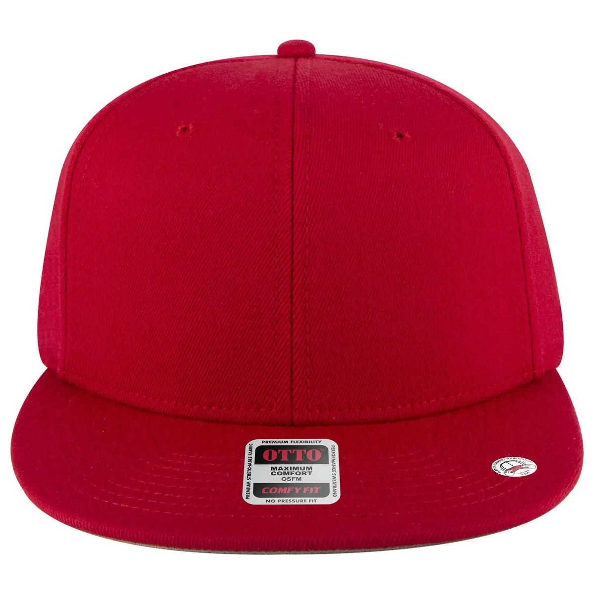 Otto 125-1323 ?Otto Comfy Fit’ 6 Panel Pro Style Snapback Cap - Red - 7 3/8’’ - 5/8’’
