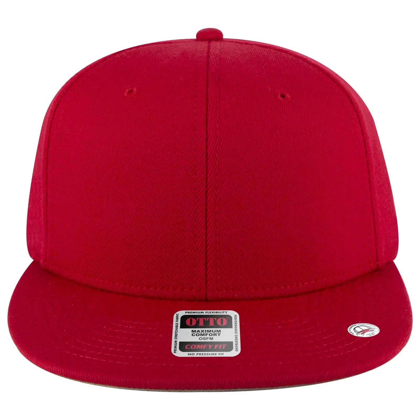 Otto 125-1323 ?Otto Comfy Fit’ 6 Panel Pro Style Snapback Cap - Red - 7 3/8’’ - 5/8’’