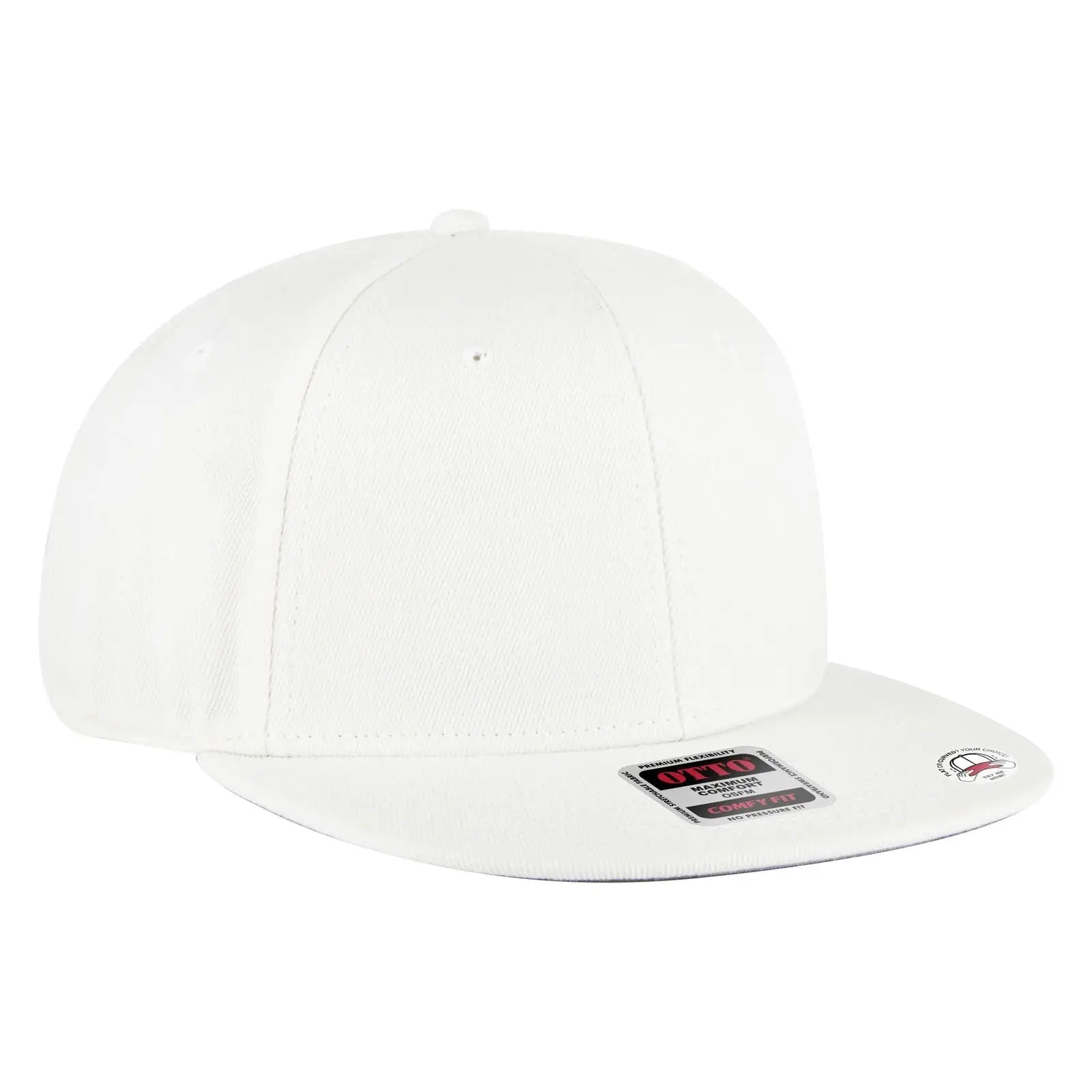 Otto 125-1323 ?Otto Comfy Fit’ 6 Panel Pro Style Snapback Cap - White - 7 3/8’’ - 5/8’’