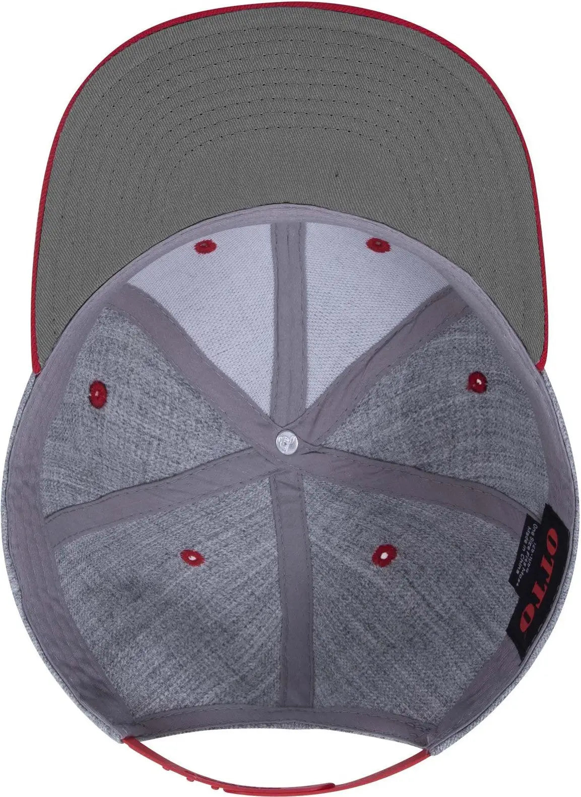 Otto 125-978 ?Otto Snap’ 6 Panel Pro Style Snapback Cap - Red/h.gry/h.gry - 1/2’’ - 7 5/8’’
