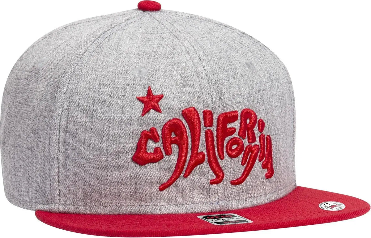 Otto 125-978 ?Otto Snap’ 6 Panel Pro Style Snapback Cap - Red/h.gry/h.gry - 1/2’’ - 7 5/8’’