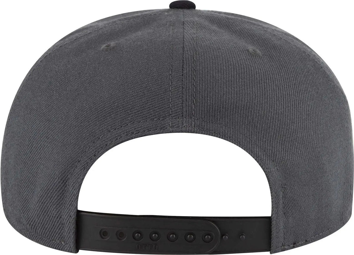 Otto 125-978 ?Otto Snap’ 6 Panel Pro Style Snapback Cap - Blk/ch.gry/ch.gry - 1/2’’ - 7 5/8’’