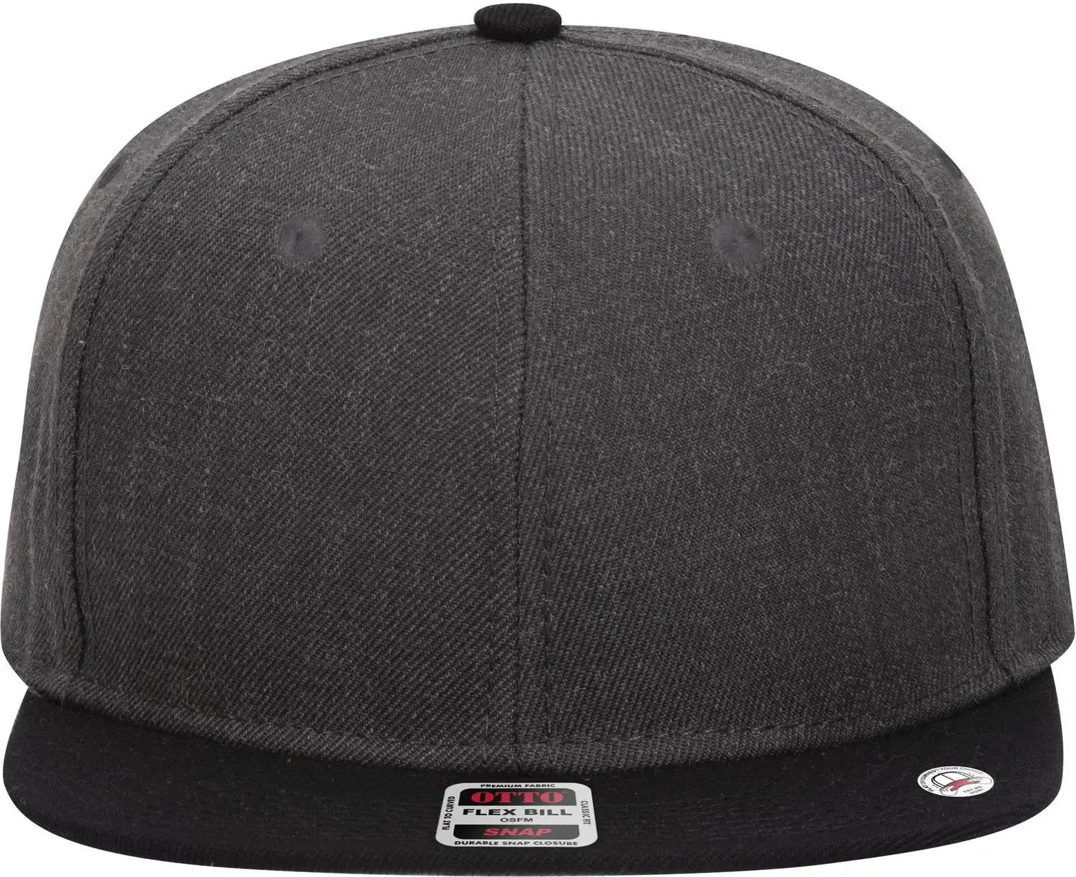 Otto 125-978 ?Otto Snap’ 6 Panel Pro Style Snapback Cap - Blk/h.blk/h.blk - 1/2’’ - 7 5/8’’
