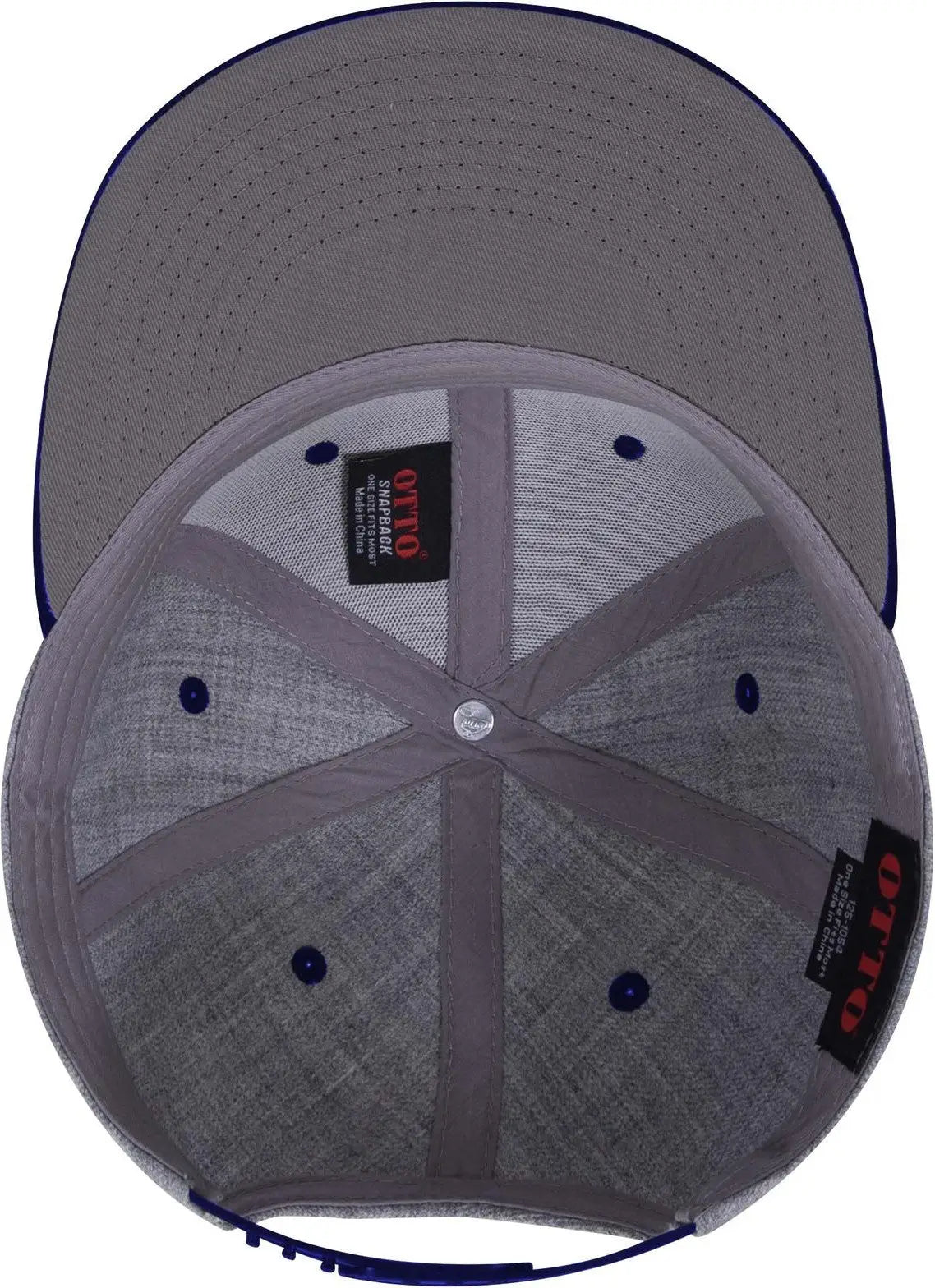 Otto 125-978 ?Otto Snap’ 6 Panel Pro Style Snapback Cap - Nvy/h.gry/h.gry - 1/2’’ - 7 5/8’’
