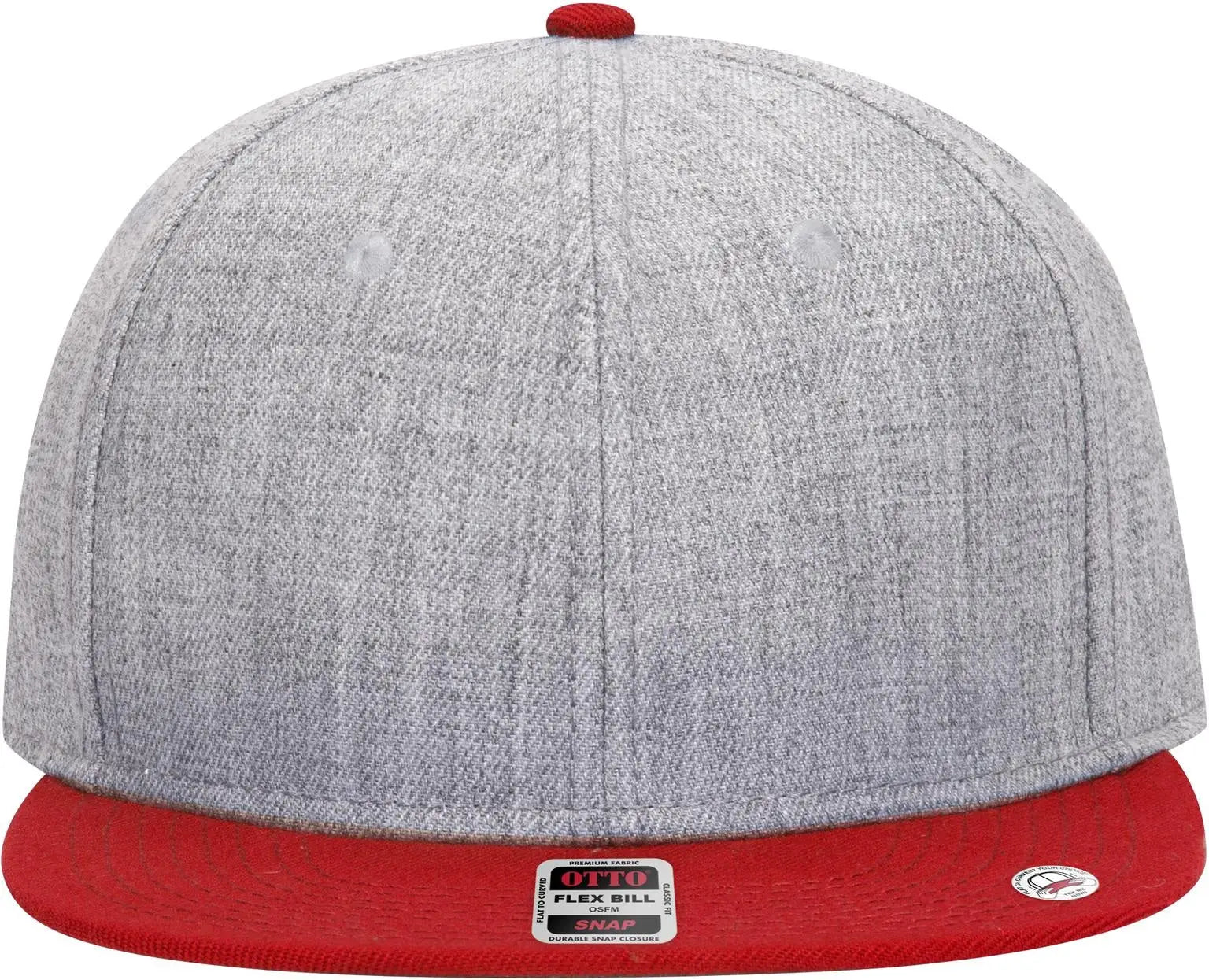 Otto 125-978 ?Otto Snap’ 6 Panel Pro Style Snapback Cap - Red/h.gry/h.gry - 1/2’’ - 7 5/8’’
