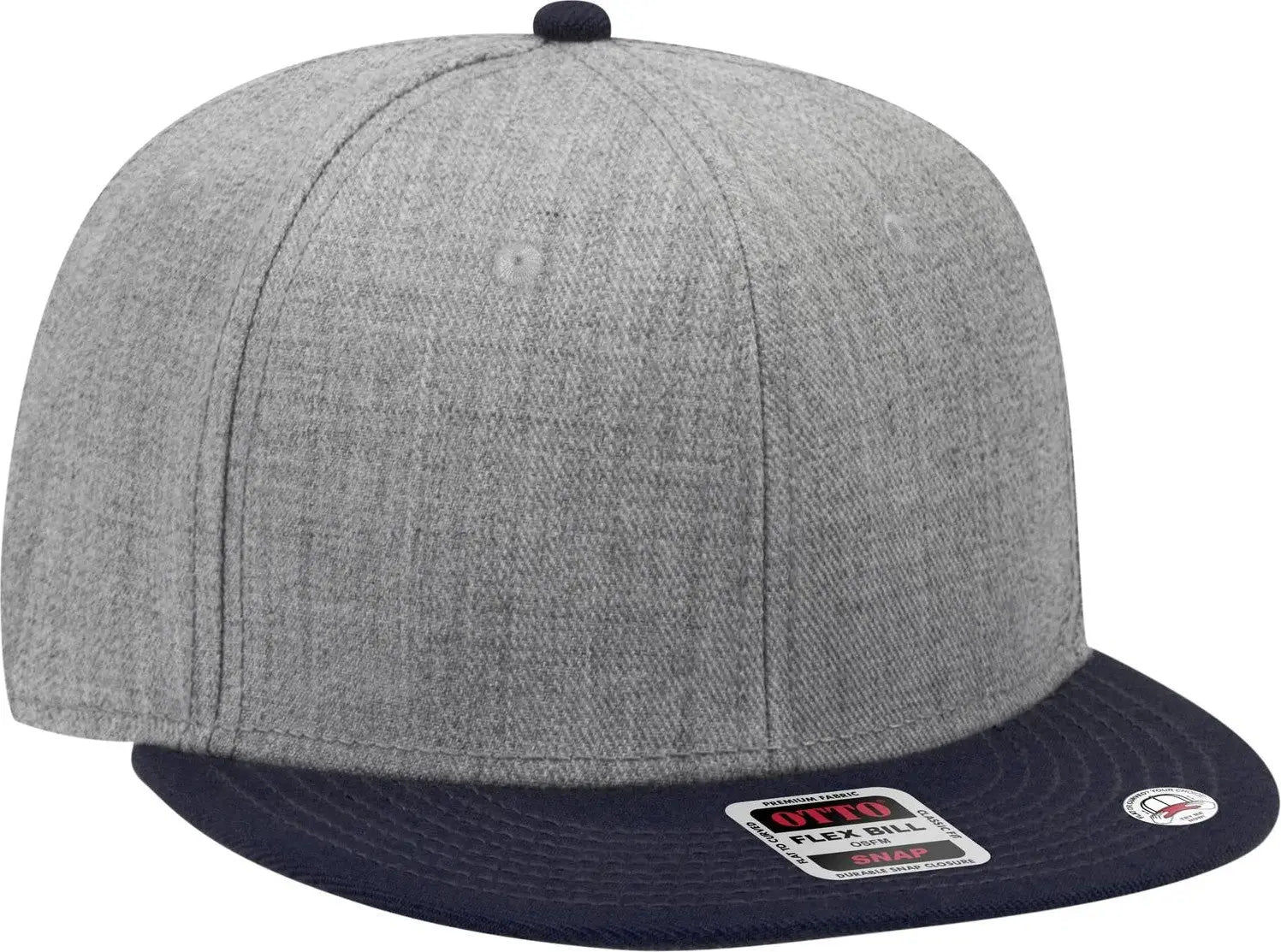 Otto 125-978 ?Otto Snap’ 6 Panel Pro Style Snapback Cap - Nvy/h.gry/h.gry - 1/2’’ - 7 5/8’’
