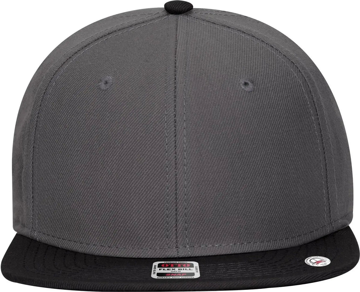 Otto 125-978 ?Otto Snap’ 6 Panel Pro Style Snapback Cap - Blk/ch.gry/ch.gry - 1/2’’ - 7 5/8’’